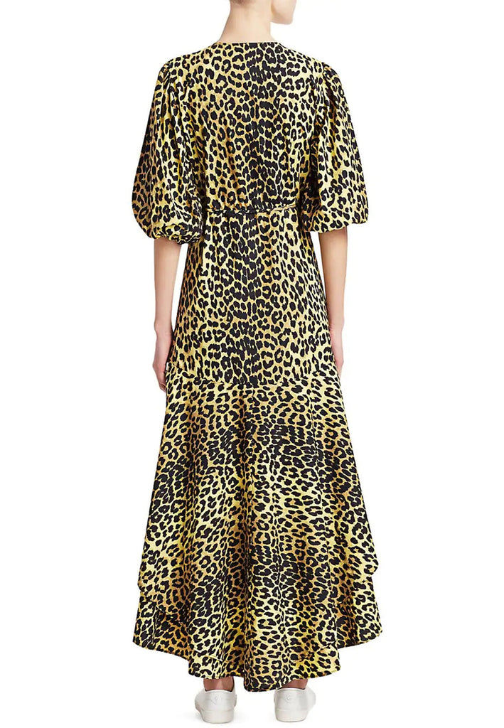 Ganni Leopard Print Wrap Dress | Wardrobista.com